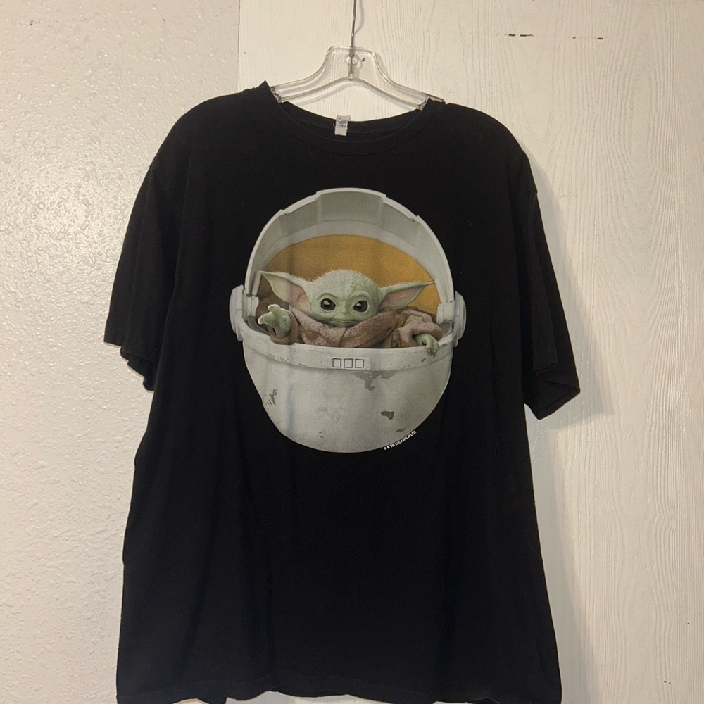 Ras Black Tee with Baby Yoda Design